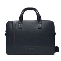 Torba na laptopa Tommy Hilfiger. Niebieskie torby na laptopa męskie Tommy Hilfiger, bez wzorów. Za 799.99 zł.