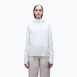Bluza damska Napapijri B-Blanche Hooded. Białe bluzy damskie Napapijri, bez wzorów, bez kaptura. Za 349.99 zł.