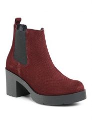 Lasocki Botki RST-CARMEN-02 Bordowy. Czerwone botki damskie Lasocki, ze skóry, bez obcasa, na słupku, bez zapięcia. Za 111.99 zł.
