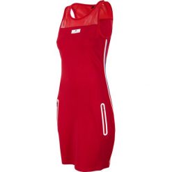 Sukienka dresowa damska SUDD410 - CZERWONY. Sukienki damskie marki 4f. Za 129.99 zł.