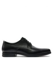 Clarks Półbuty Howard Over 26174925 Czarny. Czarne eleganckie półbuty Clarks, ze skóry, wizytowe, bez zapięcia. Za 289.99 zł.