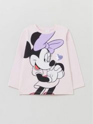 OVS Bluzka MINNIE 1843586 Różowy Regular Fit. Czerwone t-shirty i topy dla dziewczynek OVS, bez wzorów, z bawełny, bez ramiączek. Za 39.99 zł.