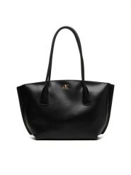 Calvin Klein Torebka Ck Medium Dome Tote LV04F3344G Czarny. Czarne torebki do ręki damskie Calvin Klein, bez wzorów, ze skóry, bez dodatków. Za 649.99 zł.