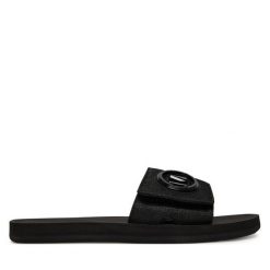Klapki MICHAEL Michael Kors. Czarne klapki damskie MICHAEL Michael Kors, bez wzorów, bez obcasa. Za 269.99 zł.