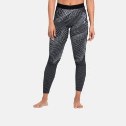 Spodnie termoaktywne damskie Odlo Blackcomb Eco, leggins. Szare spodnie snowboardowe damskie Odlo, na zimę, m, bez wzorów, sportowe, narciarskie. W wyprzedaży za 280.55 zł.