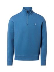 Polo Ralph Lauren Bluza Mężczyźni Materiał dresowy niebieski, S. Niebieskie bluzy męskie Polo Ralph Lauren, m, bez wzorów, z bawełny, bez kaptura. Za 479.95 zł.