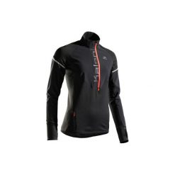 Bluza do biegania KIPRUN WARM damska. Czarne bluzy damskie KALENJI, bez wzorów, z elastanu, bez kaptura. Za 129.99 zł.