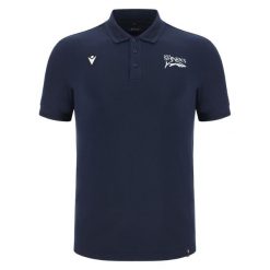 Polo Sale Sharks Athleisure Heraklia 2024/25. Niebieskie koszulki polo męskie Macron, m, bez wzorów, bez kołnierzyka, bez ramiączek. Za 258.00 zł.