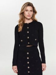 Pinko Kardigan 100147 A0HW Czarny Slim Fit. Czarne kardigany damskie Pinko, xl, bez wzorów, z wiskozy. Za 1,079.00 zł.