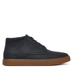Trzewiki Clarks. Czarne botki męskie Clarks, bez wzorów, bez zapięcia. Za 439.99 zł.