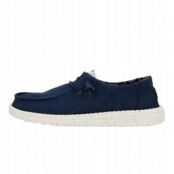 HEYDUDE Damskie Mokasyny Wendy Stretch Canvas. Niebieskie mokasyny damskie Hey dude, z materiału. Za 259.00 zł.