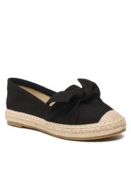 DeeZee Espadryle WS714-102 Czarny. Czarne espadryle damskie DeeZee, bez wzorów, z materiału, bez obcasa, bez zapięcia. Za 82.99 zł.