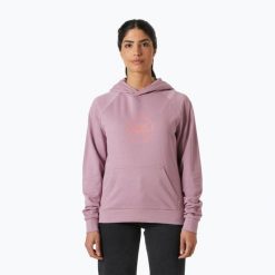 Bluza damska Helly Hansen Core Graphic Hoodie. Fioletowe bluzy damskie Helly Hansen, bez wzorów, bez kaptura. Za 342.50 zł.