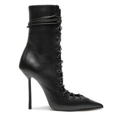Botki Le Silla. Czarne botki damskie LE SILLA, bez obcasa, na szpilce, bez zapięcia. Za 3,649.00 zł.