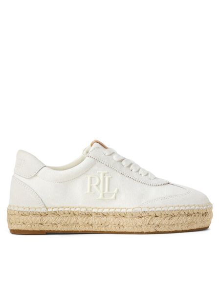 LAUREN RALPH LAUREN Espadryle Luize 802959230001 Biały. Białe espadryle damskie Lauren Ralph Lauren, bez wzorów, z materiału, bez obcasa, bez zapięcia. Za 489.99 zł.
