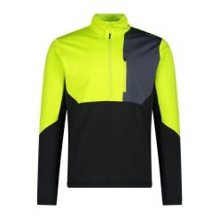 Golf męski techniczny CMP 34L1537. Czarne bluzy męskie CMP, l, bez wzorów, bez kaptura. Za 308.00 zł.