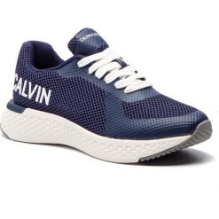 Sneakersy CALVIN KLEIN JEANS - Alma R7809 Navy. Niebieskie półbuty damskie Calvin Klein Jeans, bez wzorów, z jeansu, bez obcasa, na płaskiej podeszwie, bez zapięcia. W wyprzedaży za 379.00 zł.