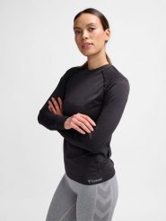 Damska koszulka z długim rękawem Hummel hmlci. Czarne t-shirty damskie Hummel, l, bez wzorów, z materiału, klasyczne, bez kołnierzyka. Za 215.00 zł.