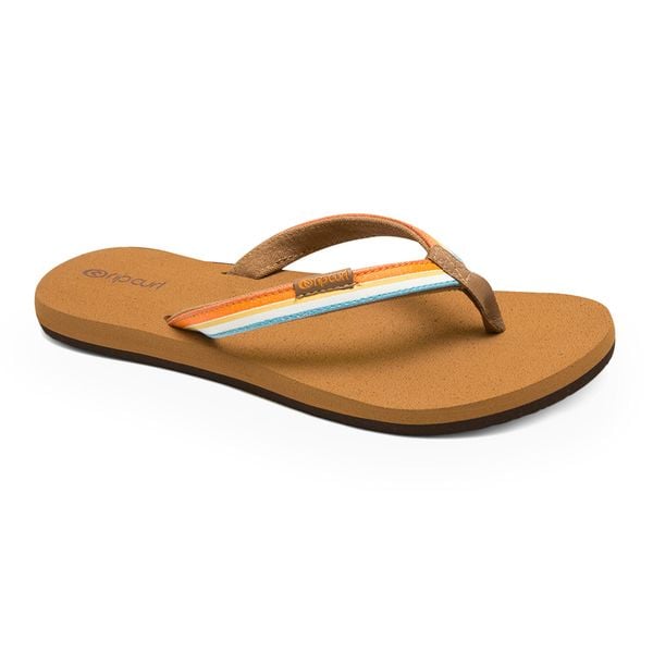 Japonki damskie Rip Curl Freedom Bloom Open Toe. Brązowe klapki damskie RIPCURL, bez wzorów. Za 97.99 zł.