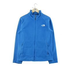 Second life - Męska niebieska polarowa kurtka TNF - Stan bardzo dobry. Niebieskie kurtki męskie The North Face, m, bez wzorów, z polaru, trekkingowe. Za 170.36 zł.