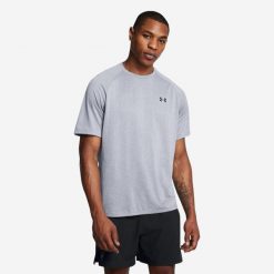 Koszulka męska Under Armour Tech™ 2.0. Szare koszulki sportowe męskie Under Armour, l, bez wzorów, z materiału, bez kołnierzyka, bez ramiączek, na fitness i siłownię. Za 99.99 zł.