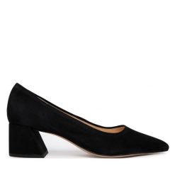 Czółenka HÖGL. Czarne czółenka damskie HÖGL, bez wzorów, bez obcasa, bez zapięcia. Za 689.99 zł.