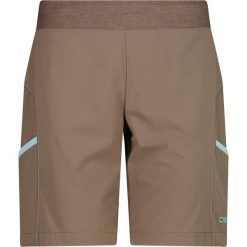 Bermudy turystyczne damskie CMP. Brązowe szorty damskie CMP, bez wzorów, z lycry. Za 219.65 zł.