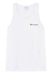 Koszulka Męska Champion Bez Rękawów Sportowa Tank Top. Białe koszulki sportowe męskie Champion, l, bez wzorów, z bawełny, bez kołnierzyka, bez ramiączek. Za 129.00 zł.