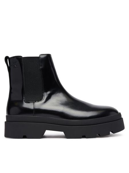 Calvin Klein Sztyblety Lugged Chelsea Boot Matt Lth HM0HM02445 Czarny. Czarne botki męskie Calvin Klein, bez wzorów, bez zapięcia. Za 749.99 zł.