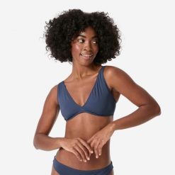 Góra stroju kąpielowego Roxy trójkąt. Niebieskie bikini damskie Roxy, m, bez wzorów. Za 79.99 zł.