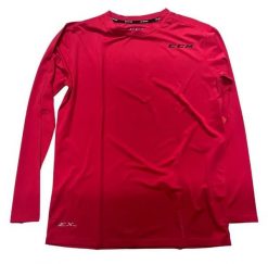 CCM męski T-shirt z długim rękawem Perform Senior Rd XXL, L/S Tee. Czerwone t-shirty męskie CCM, l, bez wzorów, sportowe, bez kołnierzyka. Za 131.07 zł.