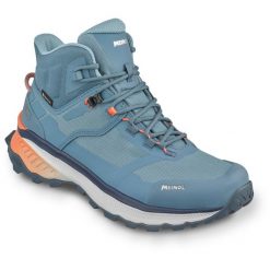 Buty sportowe damskie MEINDL Tahoma Lady Mid GTX z membraną Gore-Tex. Niebieskie obuwie sportowe damskie Meindl, bez wzorów, z gore-texu, wspinaczkowe. Za 999.90 zł.