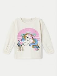NAME IT Bluzka Josefine 13231886 Écru Regular Fit. Bluzki dla dziewczynek Name it, bez wzorów, z bawełny, bez kołnierzyka, bez ramiączek. Za 39.99 zł.