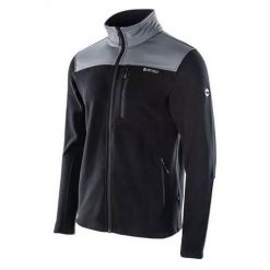 Bluza sportowa męska Hi-Tec Hanis 350. Czarne bluzy męskie Hi-tec, l, bez wzorów, bez kaptura. Za 185.12 zł.