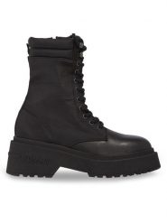 Tommy Jeans Trzewiki Tjw Lace Up Padded Boot EN0EN02405 Czarny. Czarne botki damskie Tommy Jeans, z jeansu, bez obcasa, na słupku, bez zapięcia. Za 679.99 zł.