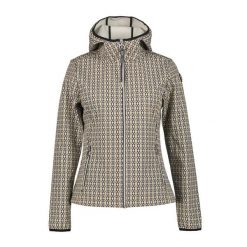 Damska kurtka wodoodporna Luhta Annikkala. Szare kurtki damskie Luhta, bez wzorów, z softshellu, bez kaptura. Za 485.75 zł.