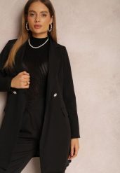 Czarna Marynarka Taliowana Dwurzędowa Swal. Czarne żakiety damskie Renee, m, bez wzorów, eleganckie. Za 139.99 zł.
