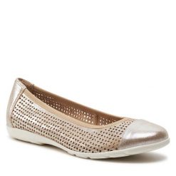 Baleriny Caprice. Żółte baleriny damskie Caprice, bez wzorów, bez obcasa. Za 189.99 zł.