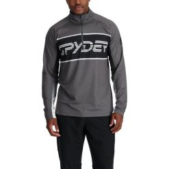 Bluza męska Spyder Paramount 1/2 Zip. Szare bluzy męskie Spyder, m, bez wzorów, z materiału, bez kaptura, trekkingowe. Za 549.00 zł.