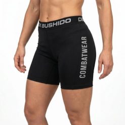 Spodenki kompresyjne damskie krótkie COMBATWEAR DBX Bushido. Czarne szorty sportowe damskie DBX BUSHIDO, l, bez wzorów, z materiału, biznesowe, na fitness i siłownię. Za 199.99 zł.