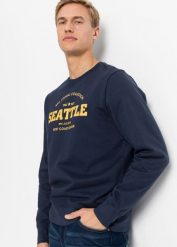 Bluza z czystej bawełny organicznej (2 szt.). Niebieskie bluzy męskie bonprix, l, bez wzorów, z bawełny, bez kaptura. Za 169.99 zł.