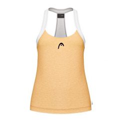 Damski tank top Head Play Tech. Żółte koszulki sportowe damskie Head, bez wzorów, bez kołnierzyka, bez ramiączek, tenisowe. Za 351.00 zł.