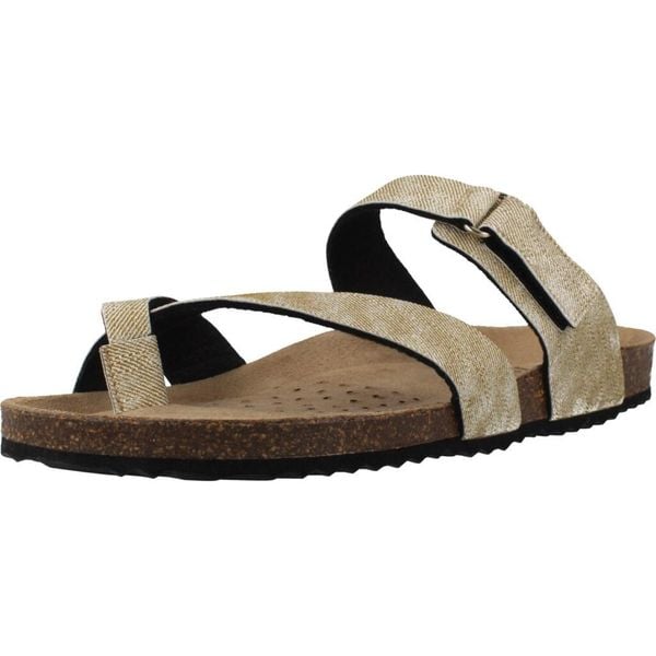 Sandały GEOX D BRIONIA Złoty. Żółte obuwie sportowe damskie Geox, bez wzorów, z syntetyku, bez obcasa, bez zapięcia. Za 178.99 zł.