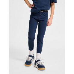 Legginsy dziewczęce Hummel Pulse Mid. Niebieskie spodnie sportowe dla dziewczynek Hummel, bez wzorów, na fitness i siłownię. Za 153.50 zł.