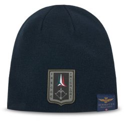 Czapka Aeronautica Militare. Niebieskie czapki i kapelusze męskie Aeronautica Militare, na zimę, bez wzorów. Za 149.99 zł.