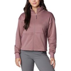 Damska bluza polarowa Columbia Boundless Trek Tech z pełnym zamkiem błyskawiczny. Fioletowe bluzy damskie Columbia, xs, bez wzorów, z polaru, bez kaptura, narciarskie. W wyprzedaży za 313.00 zł.