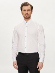 KARL LAGERFELD Koszula 605000 Biały Modern Fit. Białe koszule męskie KARL LAGERFELD, m, bez wzorów, z bawełny, bez kołnierzyka, bez ramiączek. Za 449.99 zł.