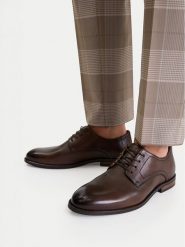 Lasocki Półbuty CEO-WIZARD-02 MI08 Brązowy ciemny. Brązowe eleganckie półbuty Lasocki, ze skóry, wizytowe, bez zapięcia. Za 279.99 zł.