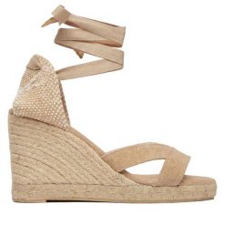 Espadryle Castañer. Brązowe sandały damskie Castañer, bez wzorów, bez obcasa, bez zapięcia. Za 619.99 zł.