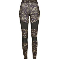 Damskie legginsy Urban Classics camo tech mesh. Brązowe legginsy damskie Urban Classics, bez wzorów, z meshu. Za 160.50 zł.